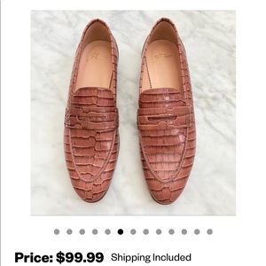 J Crew Pink Academy Loafers Snake Print Flats